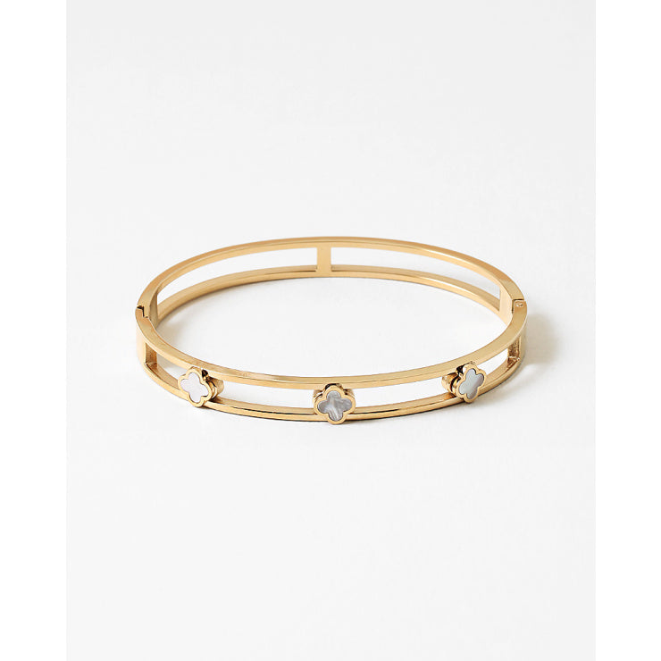 Mother of Pearl Clover Bangle