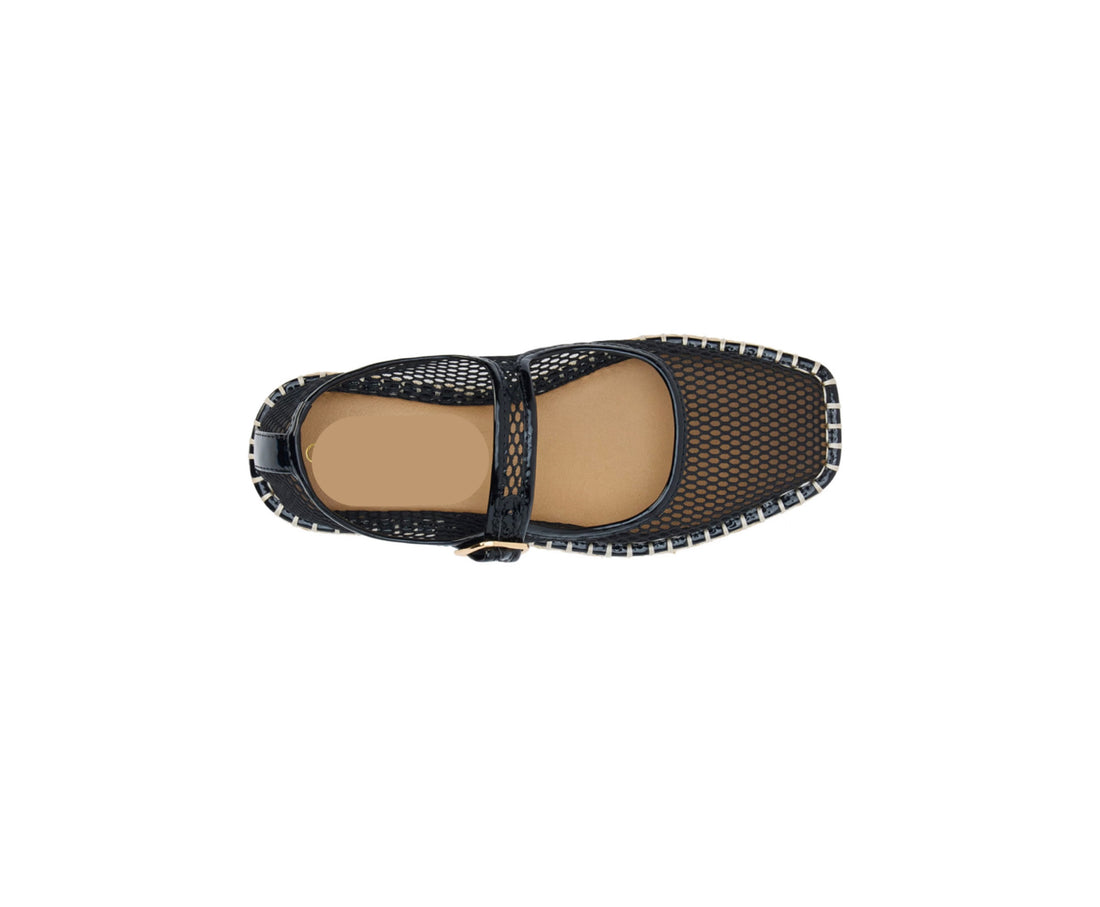 Patent Leather Mesh Espadrille