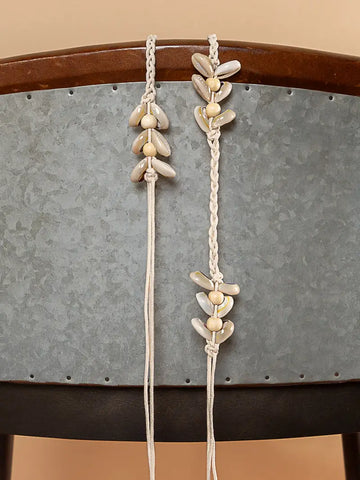 Conch and Bead Wrap Belt