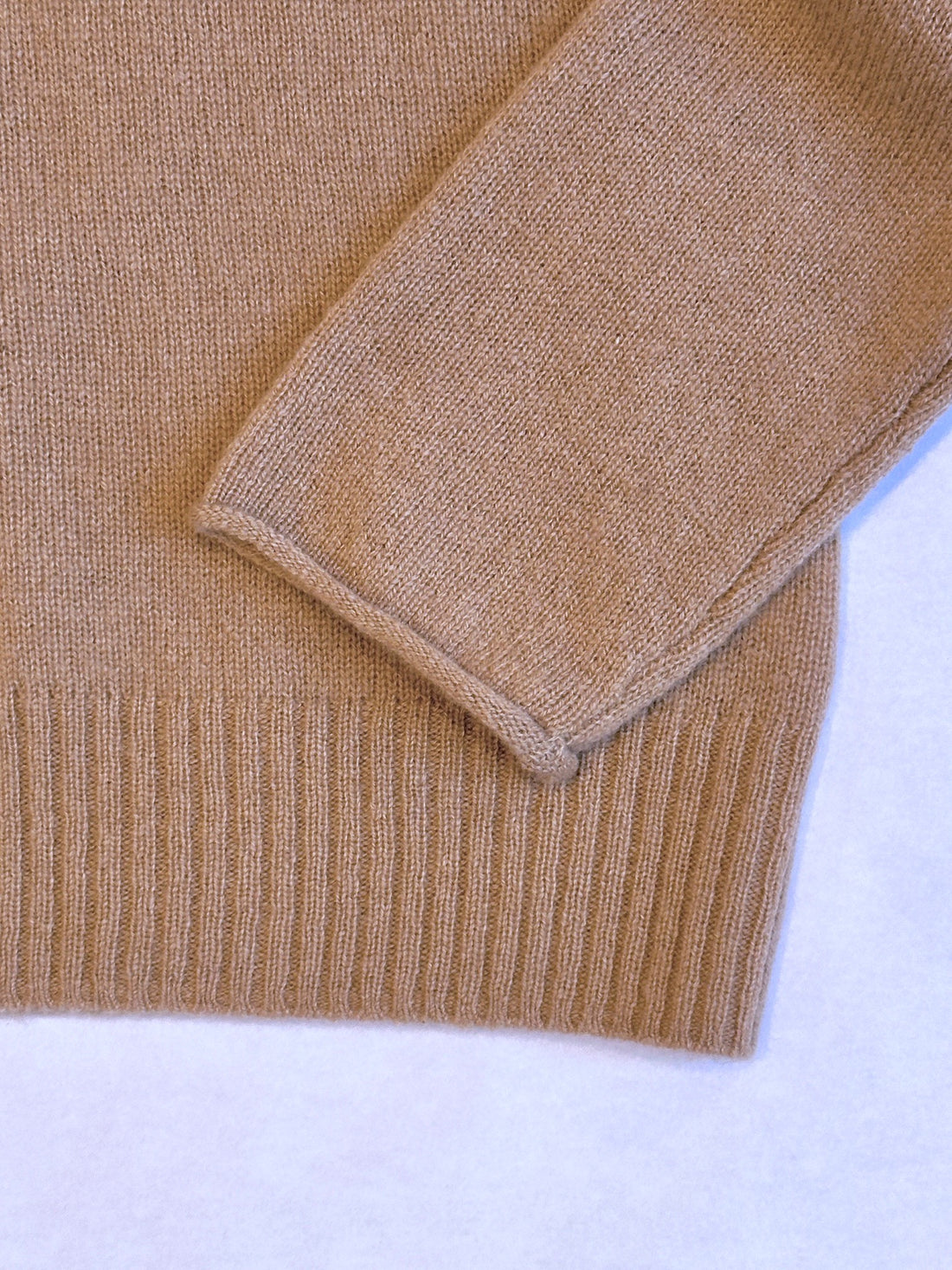 Classic 100% Cashmere Crew in Camel