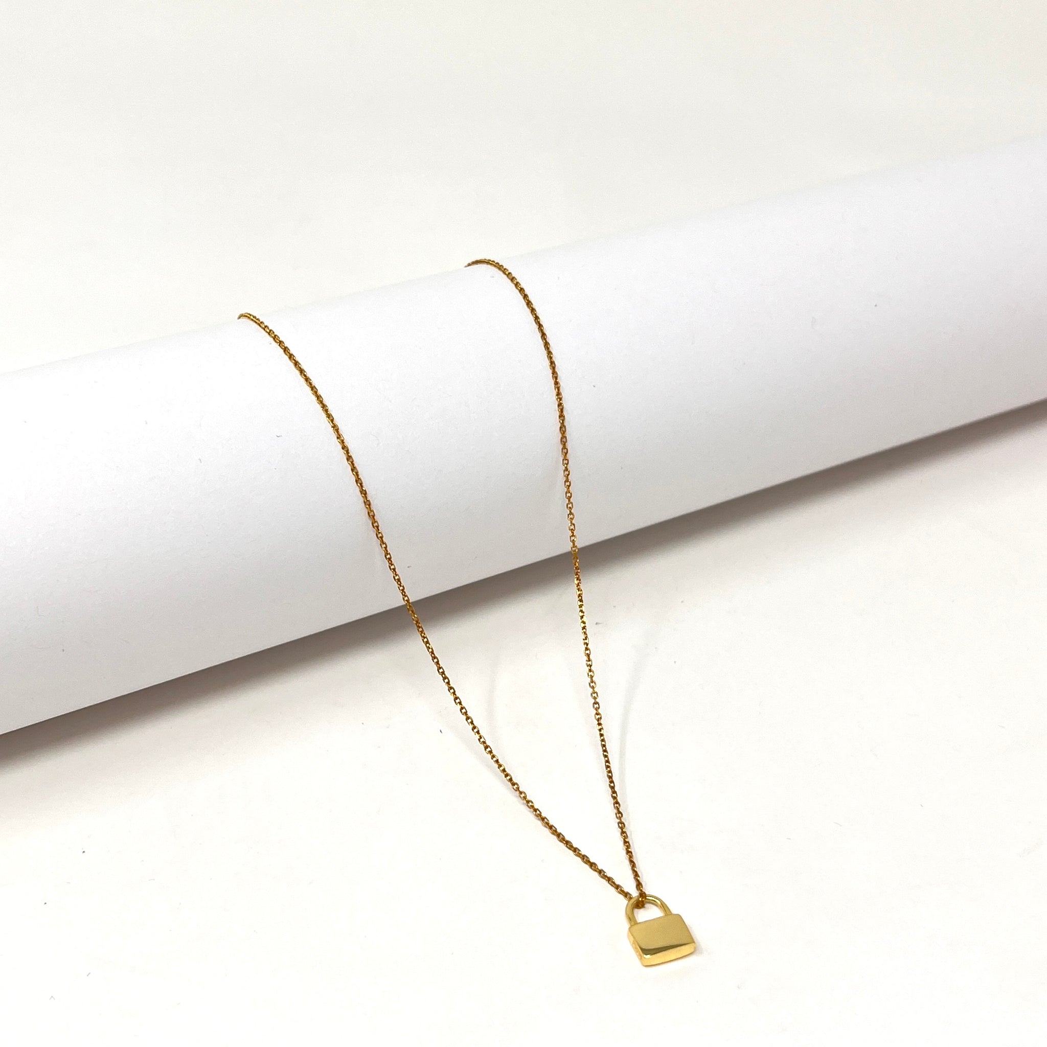 Gold Plated Lock Necklace