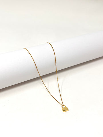 Gold Plated Lock Necklace