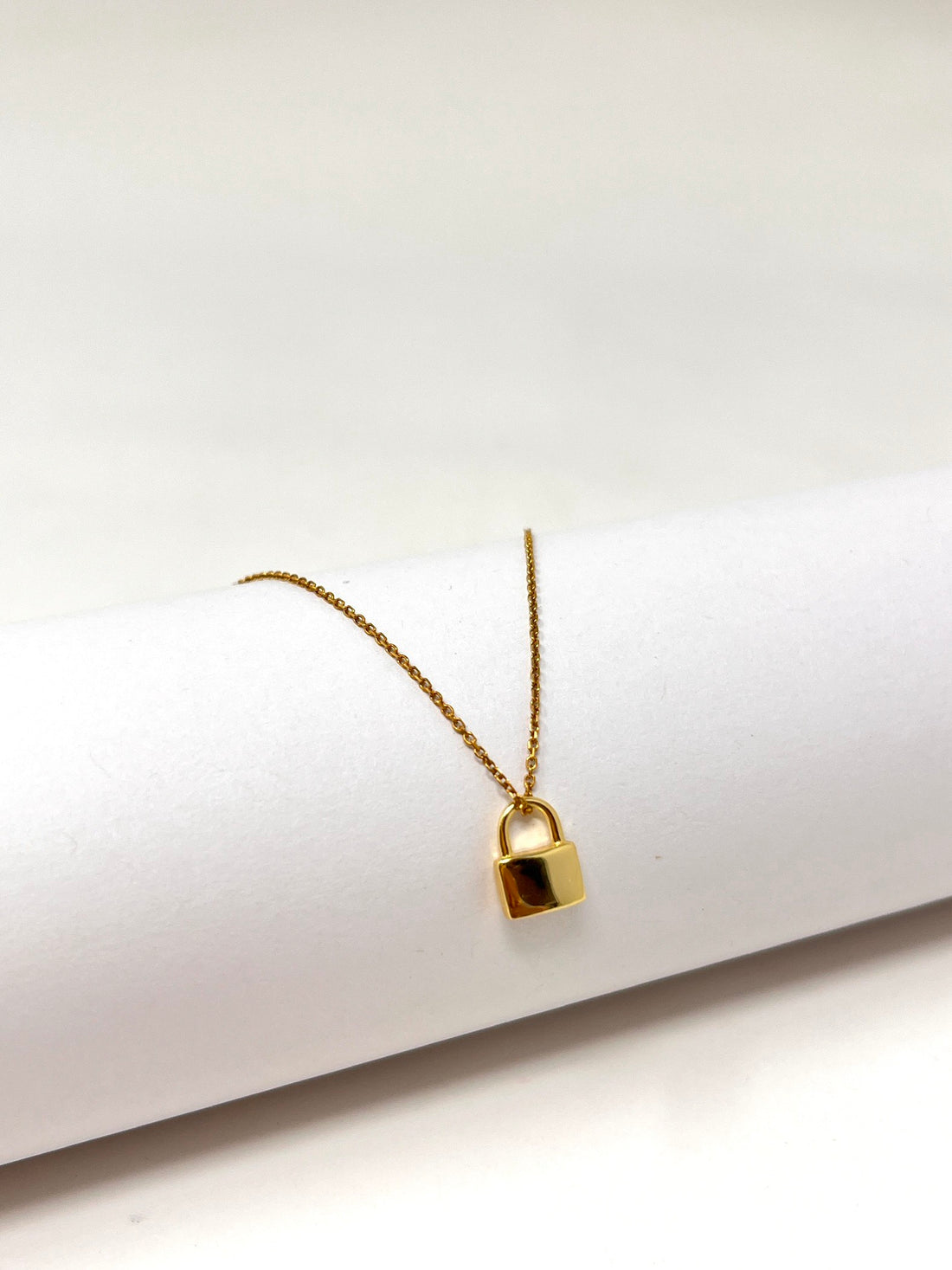 Gold Plated Lock Necklace