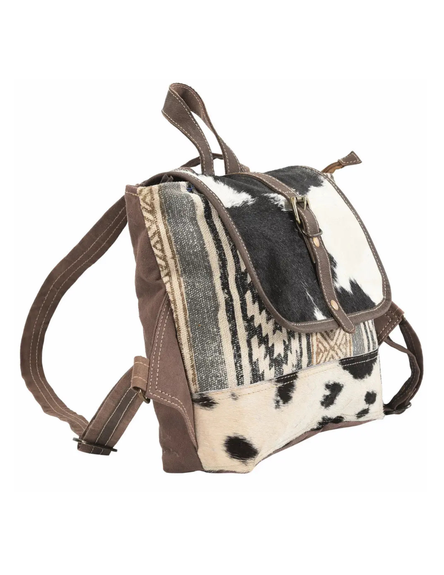 Mixed Media Pony Skin Back Pack