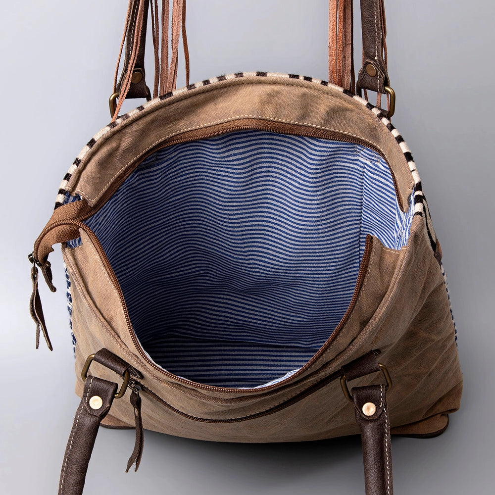 Canvas Zebra and Tapestry Tote